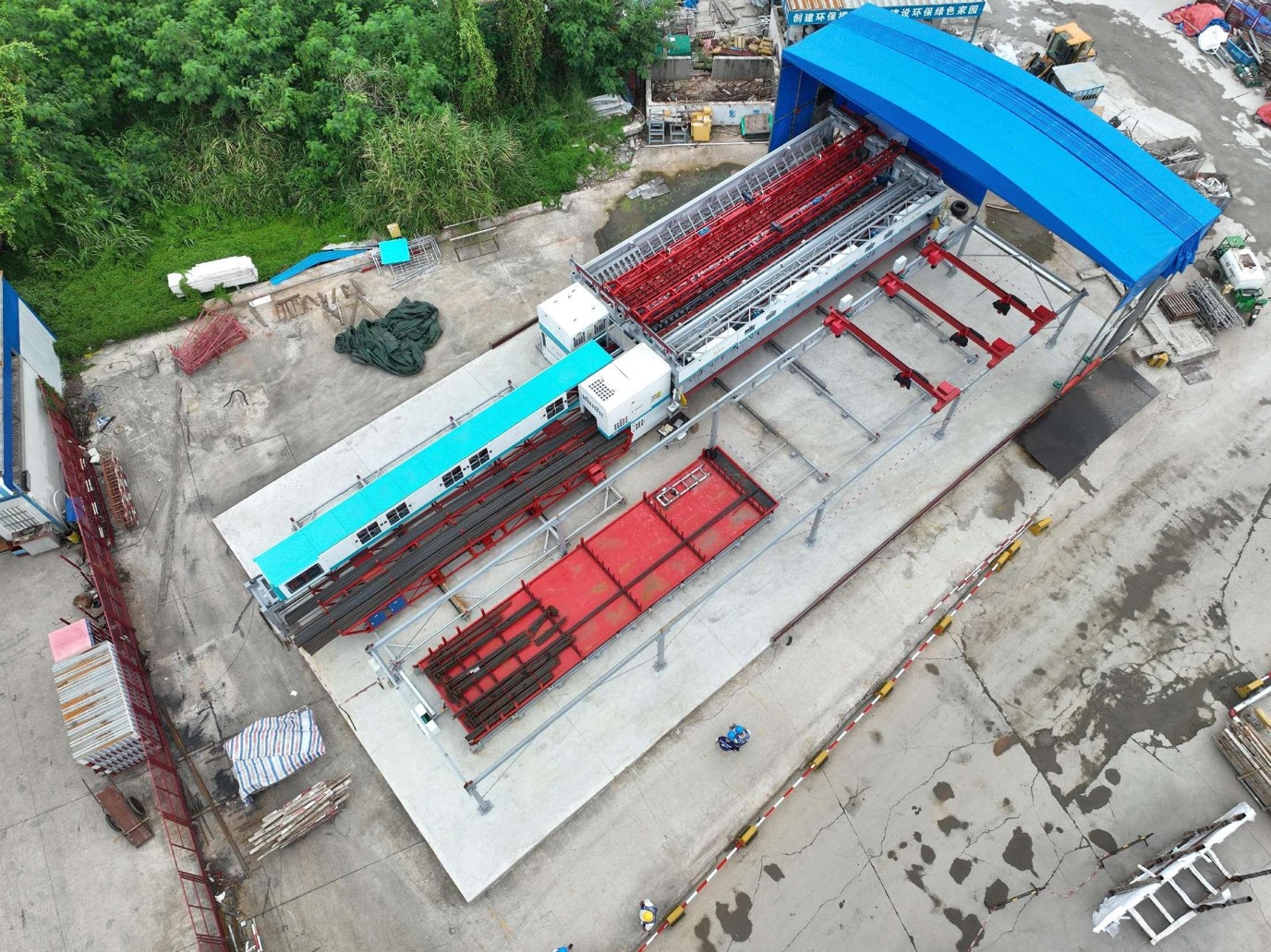 中建三局深圳龍華三館+科技館項(xiàng)目鋼筋加工