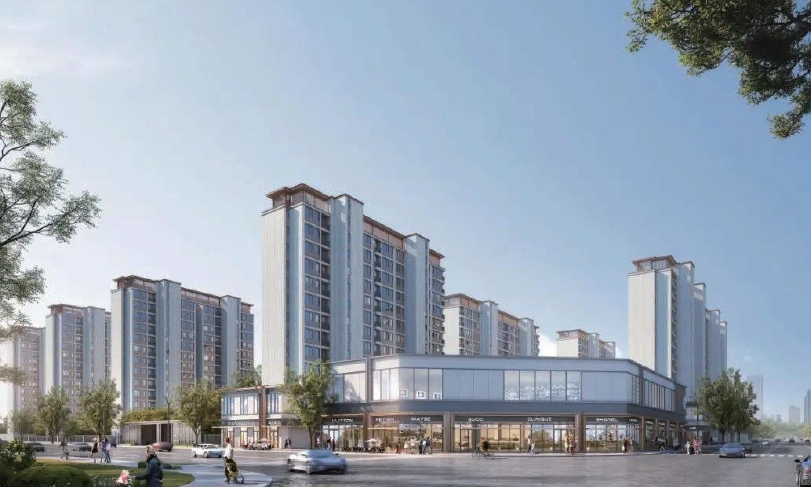 中建八局上海周浦住宅樓項目噴涂