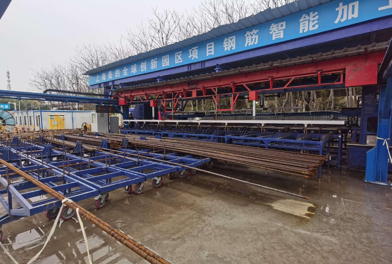 中建八局上海美的全球創(chuàng)新園區(qū)項目鋼筋加工